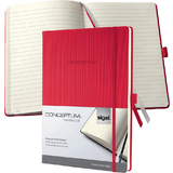 sigel carnet de notes Conceptum, A4, lign, rouge