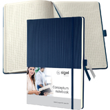 sigel carnet de notes Conceptum, A4, quadrill, bleu