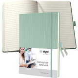 sigel carnet "Conceptum", format A4, lign, vert menthe