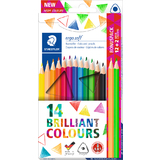 STAEDTLER crayon de couleur triangulaire ergosoft, 12+2 tui