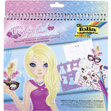 folia livre pochoir "Fashion Girl", grand