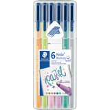 STAEDTLER feutre de coloriage "pastel", tui de 6