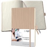 sigel carnet de notes Conceptum, A5, quadrill, beige