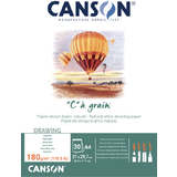 CANSON bloc papier dessin "C"  grain, A4, 180 g/m2