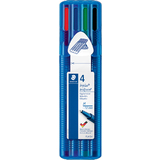 STAEDTLER stylo  bille triplus ball 437 M, tui de 4