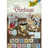 folia bloc en papier  motifs "Vintage", 240 x 350 mm