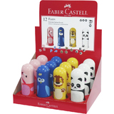 FABER-CASTELL combi gomme - taille-crayon Faces, prsentoir