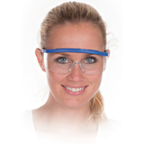 HYGOSTAR lunettes de protection BLEU, verres transparents