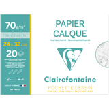 Clairefontaine papier calque, 70/75 g/m2, 240 x 320 mm