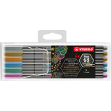 STABILO feutre Pen 68 metallic, tui en plastique de 6