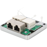 DIGITUS Botier en saillie Cat.6, 2 x RJ45, blind, argent