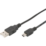 DIGITUS Cble de connexion usb 2.0, usb-a - mini USB-B, 1,0m