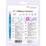 Tombow feutre double pointe "TwinTone" Rainbow, set de 12