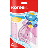 Kores kit de gometrie GEO15, 4 pices, assorti