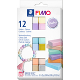 FIMO soft Kit de pte  modeler "Pastel", set de 12