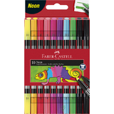 FABER-CASTELL feutre double pointe Neon, tui de 10