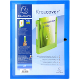 EXACOMPTA Bote de classement Kreacover, A4, PP, 40 mm, bleu