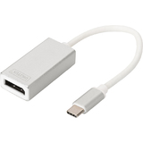 DIGITUS Cble adaptateur, displayport - USB-C, blanc, 20 cm