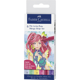 FABER-CASTELL feutre PITT artist pen manga Shjo, tui de 6