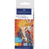 FABER-CASTELL feutre PITT artist pen manga Shnen, tui de 6