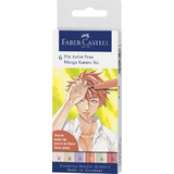 FABER-CASTELL feutre PITT artist pen manga Kaoiro, tui de 6