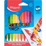 Maped crayon de cire COLOR'PEPS TWIST, 12 en blister