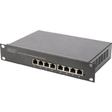 DIGITUS switch 10" gigabit Ethernet PoE, 8 ports