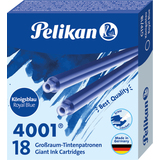 Pelikan cartouches d'encre longues 4001 GTP/18, bleu roi