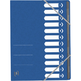 Oxford trieur Top File+, A4, 12 compartiments, bleu