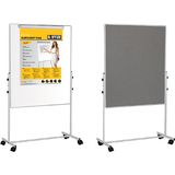 Bi-Office tableau mixte mobile Duo, tableau blanc / feutre