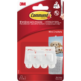 3M command Mini-crochet,  plastique, taille: S, blanc