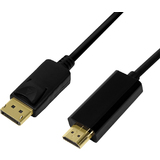 LogiLink Cble de connexion displayport 1.2-HDMI 1.4, 1,0 m