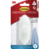 3M command Crochet pour salle de bain, plastique, blanc