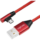 LogiLink Cble usb 2.0, usb-a - micro USB, 0,3 m, rouge