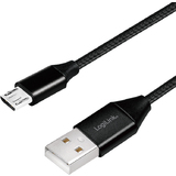 LogiLink Cble usb 2.0, usb-a - micro USB, 0,3 m, noir