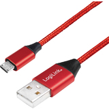 LogiLink Cble usb 2.0, usb-a - micro USB, 0,3 m, rouge