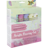 folia kit de  peinture acrylique pour pouring "PASTEL", 5+1