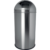 helit poubelle en acier inox "the dome", 30 litres, argent