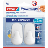 tesa powerstrips Crochet waterproof Large, plastique, blanc