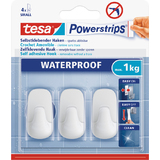 tesa powerstrips Crochet waterproof Small, plastique, blanc