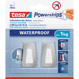 tesa powerstrips Crochet waterproof Small, mtal/plastique