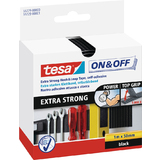 tesa on & off Bande auto-agrippante Extra Strong, noir