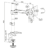 LogiLink bras support pour cran TFT/LCD, aluminium