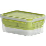 emsa Bote repas XL clip & GO, 2,3 litres, transparent/vert