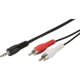 DIGITUS cordon audio, 2 x fiche mle rca - jack mle, 1,5 m