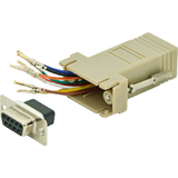 DIGITUS adaptateur RS 232, femelle DB9 - femelle RJ45, beige