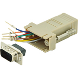 DIGITUS adaptateur RS 232, mle db9 - femelle RJ45, beige