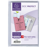 EXACOMPTA etui de protection, PVC, 4 volets, 88 x 138 mm