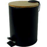 helit poubelle  pdale "the bamboo", 3 litres, noir