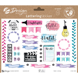 AVERY sticker tendance zdesign LETTERING, cadres + titres